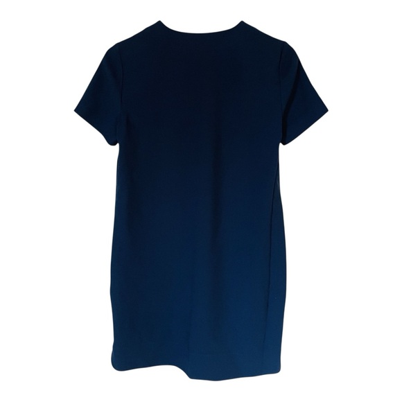 Catherine Malandrino Navy Blue Lace Front Grommet Shift Dress w/ Pockets Small - Picture 7 of 8